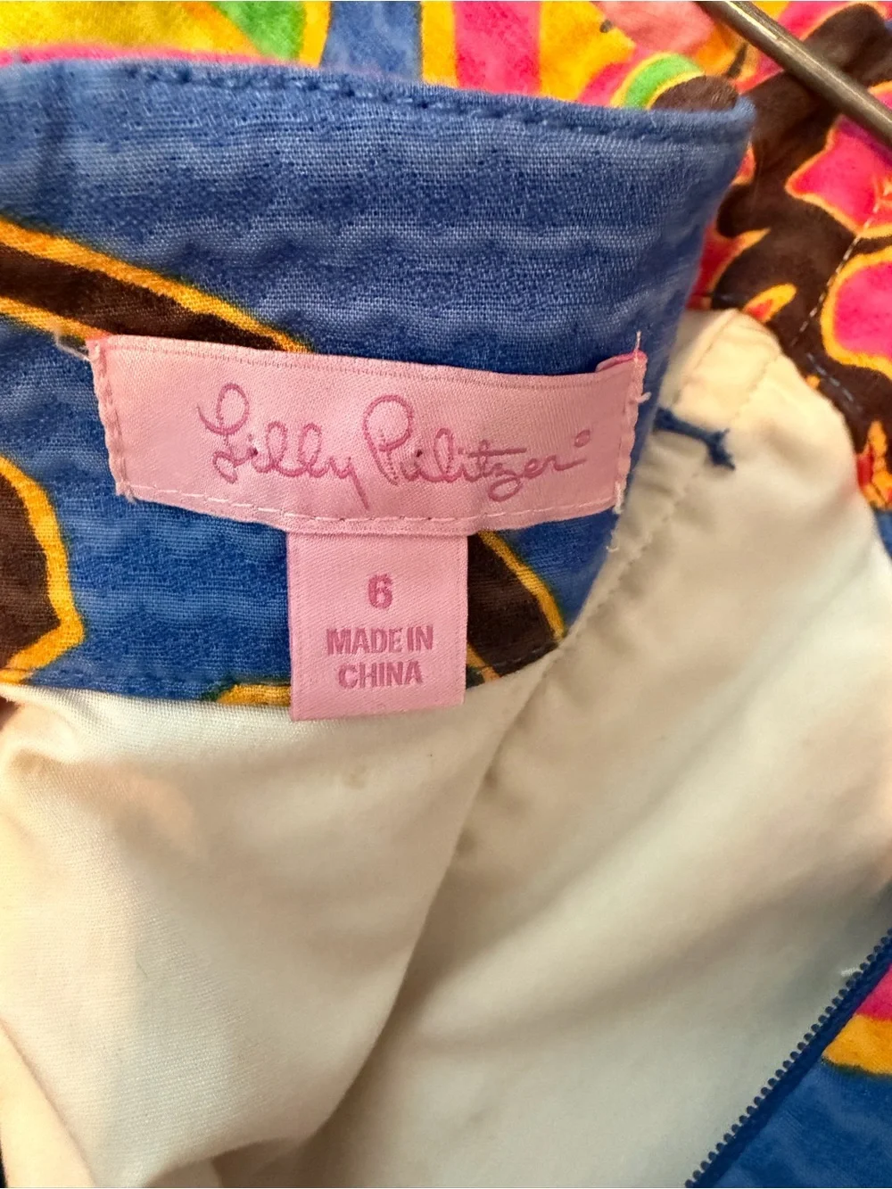 Lilly Pulitzer Strapless Dress in Blue, Pink, Green, Yellow - Picture 4 of 4